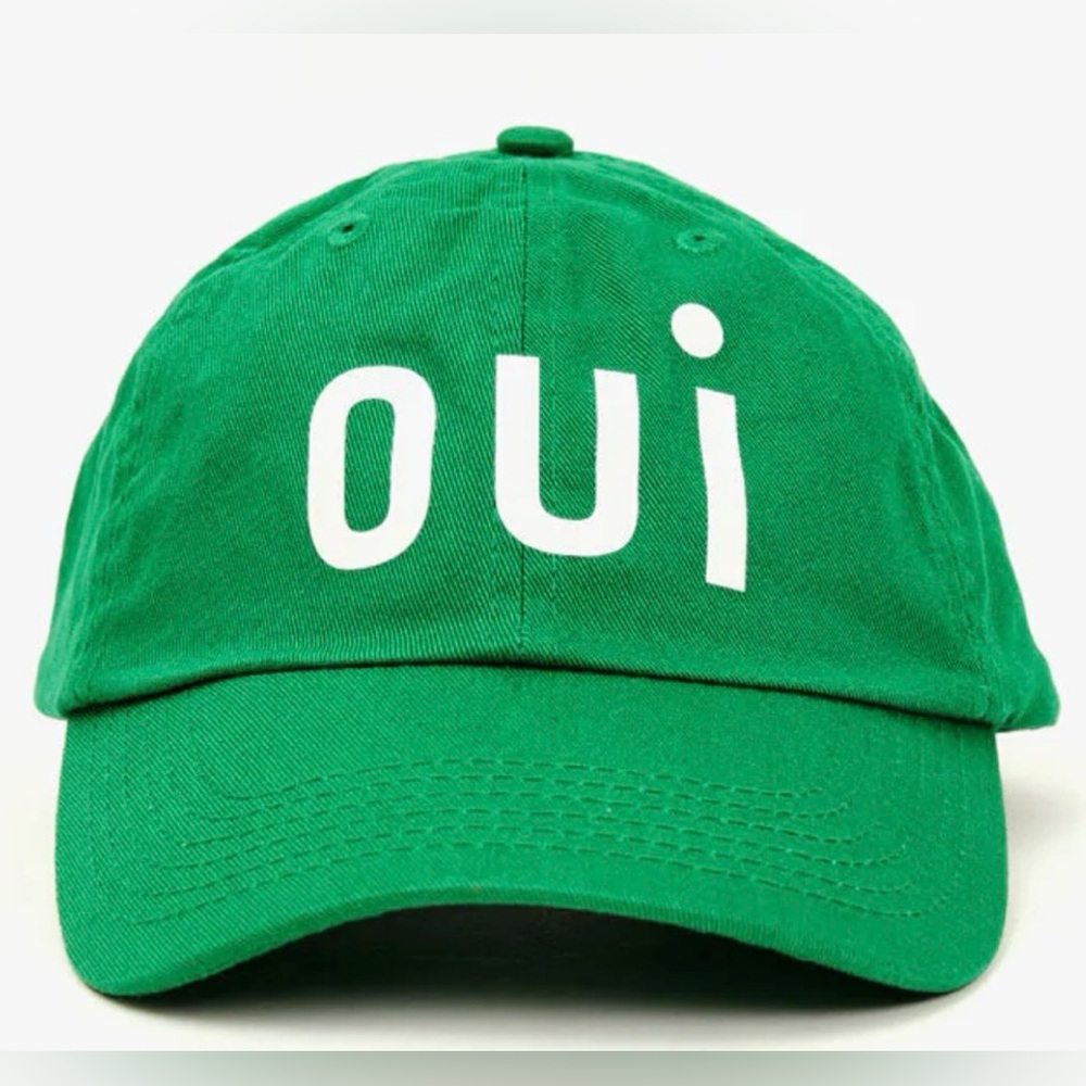 Clare V. Baseball Hat Cap Green with OUI US One Size EUC